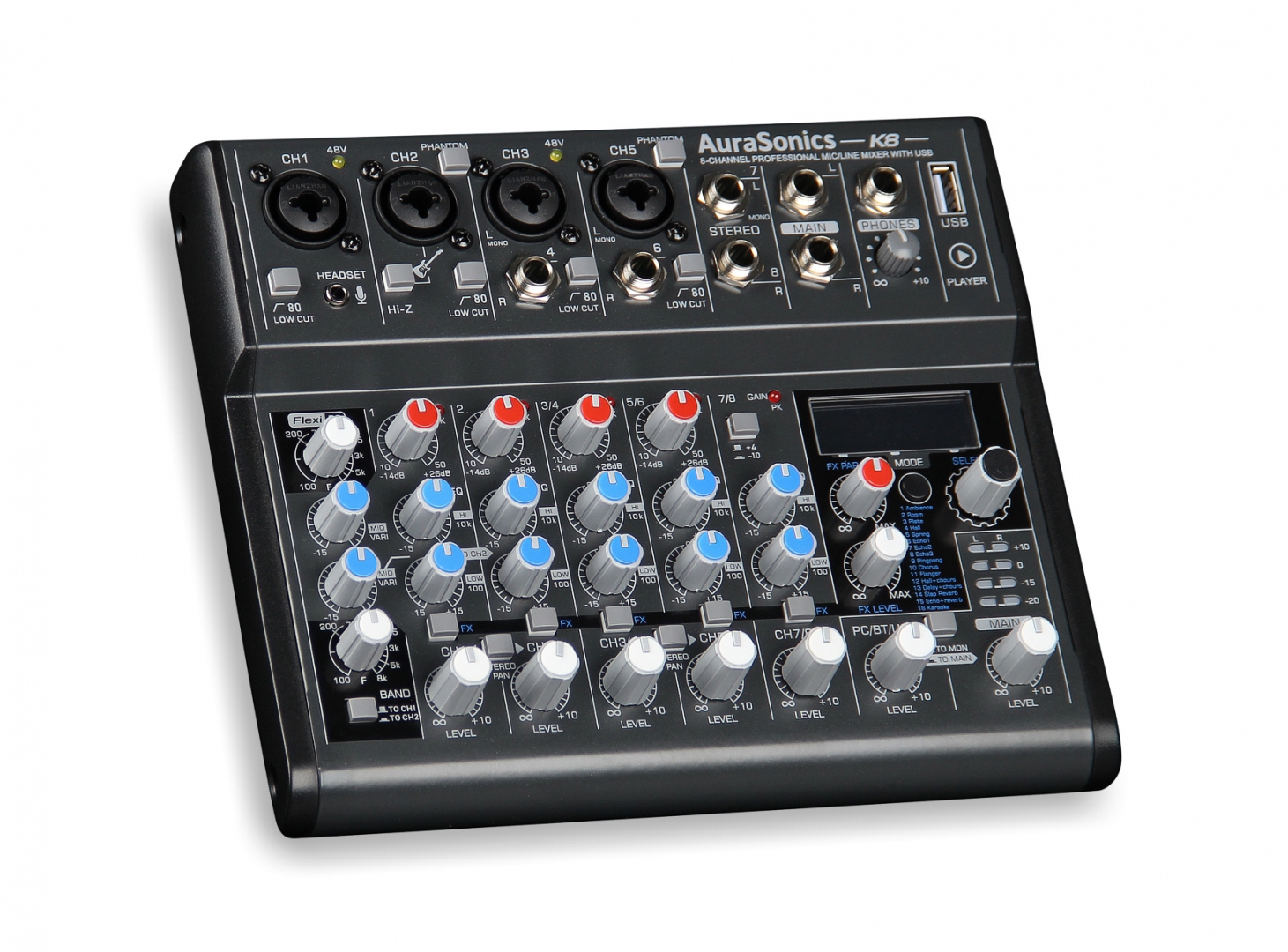 AuraSonics K8 компактный микшерный пульт в Грязях