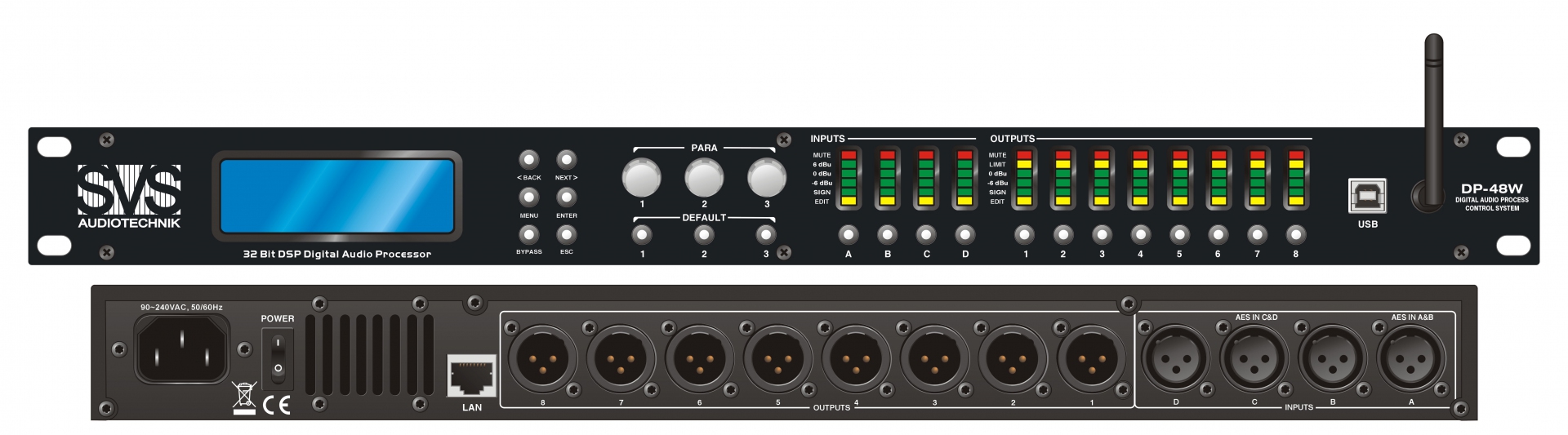 SVS Audiotechnik DP-48W Цифровой процессор: 4 входа 8 выходов в Грязях