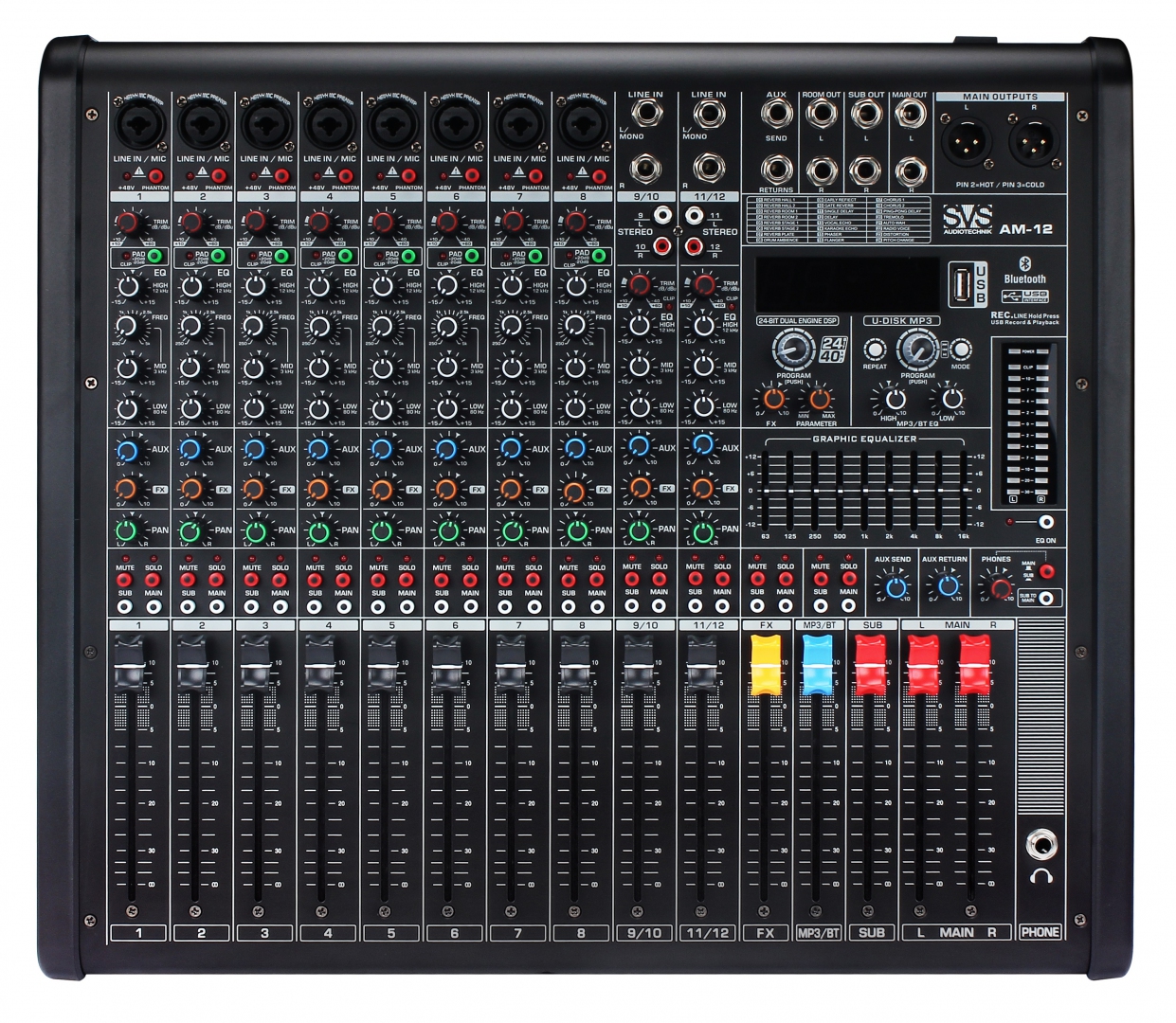 SVS Audiotechnik mixers AM-12 Микшерный пульт аналоговый, 12-канальный в Грязях