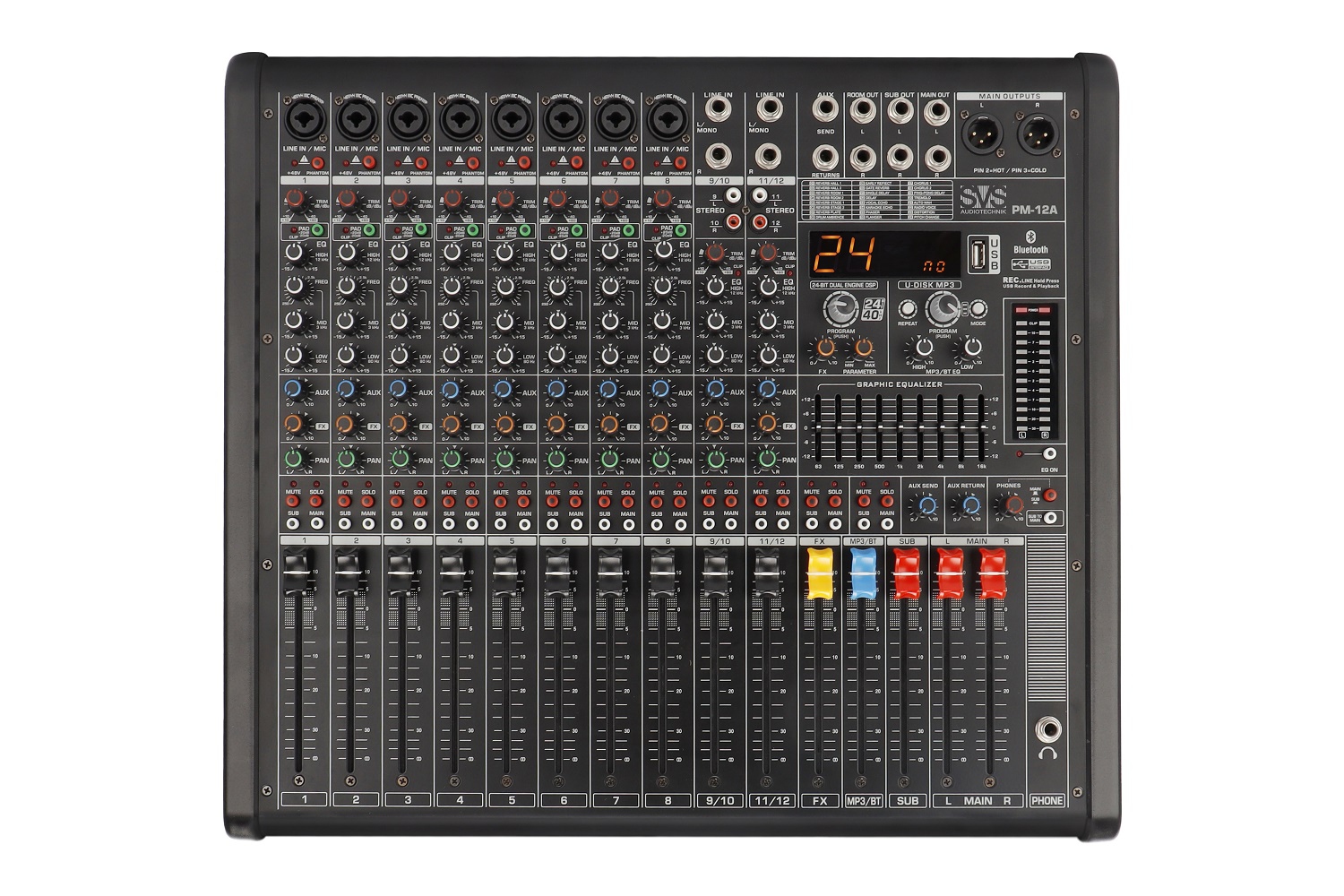 SVS Audiotechnik mixers PM-12A Активный аналоговый микшерный пульт, 12-канальный в Грязях